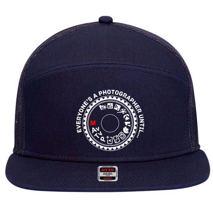 Photographer 7 Panel Mesh Trucker Snapback Hat