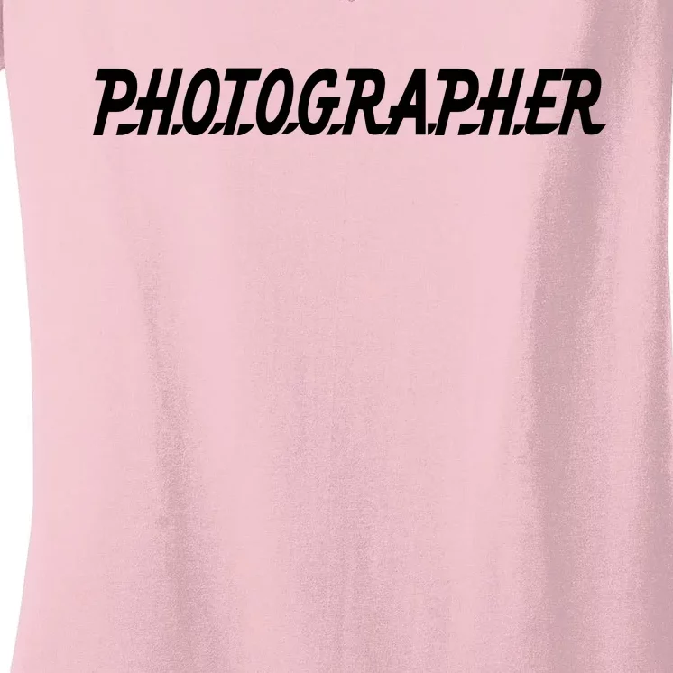 Photographer Women's V-Neck T-Shirt