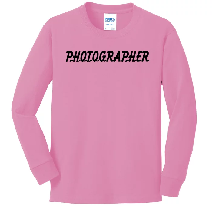 Photographer Kids Long Sleeve Shirt