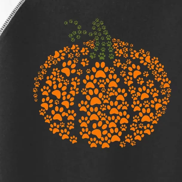 Paw Print Halloween Pumpkin Ghost Paw Dog Cat Lover Toddler Fine Jersey T-Shirt