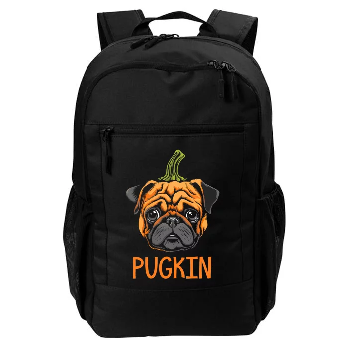 Pugkin Pug Halloween Pumpkin Thanksgiving Women Dog Daily Commute Backpack