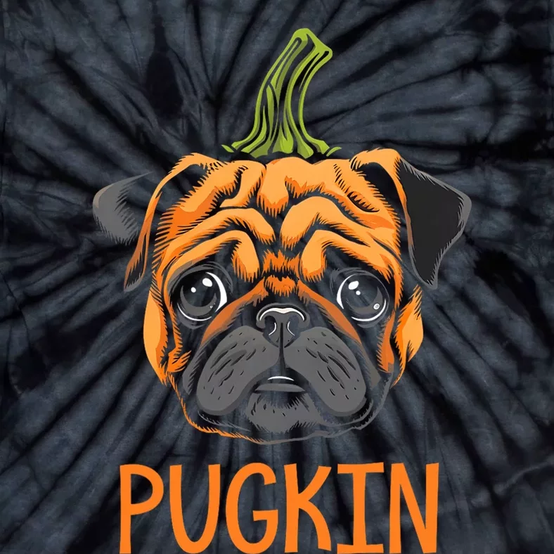 Pugkin Pug Halloween Pumpkin Thanksgiving Women Dog Tie-Dye T-Shirt