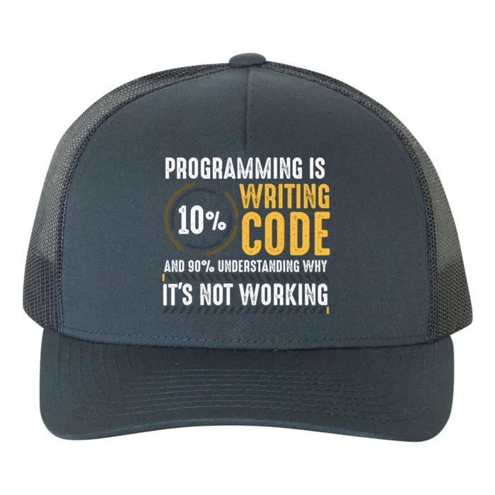 Pc Programmer Hacker Coder Developer Programming Coding Gift Yupoong Adult 5-Panel Trucker Hat