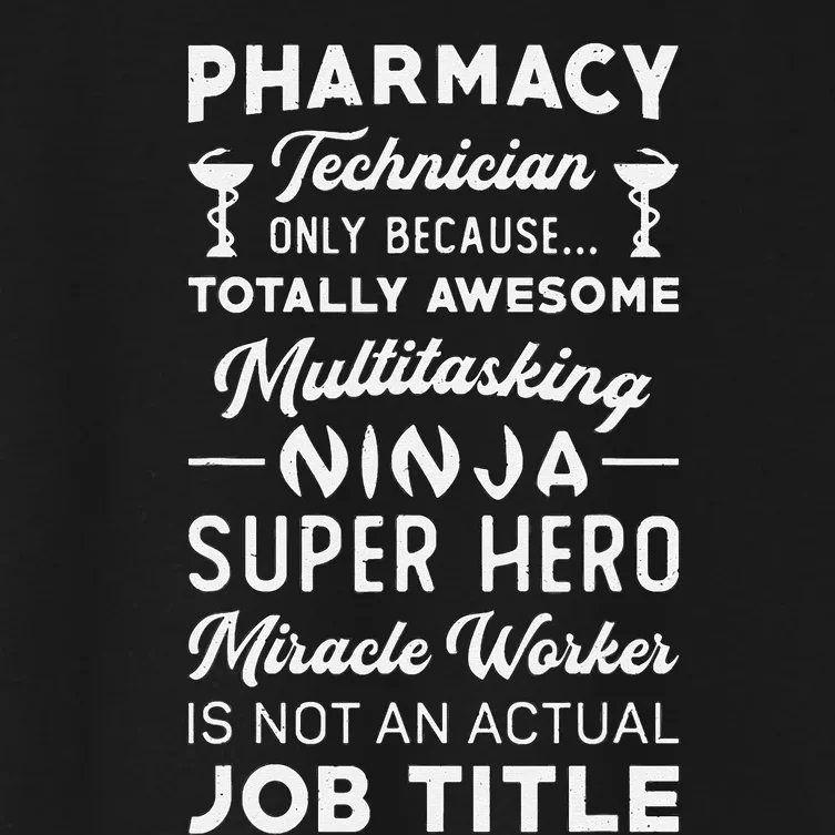 Pharmacist Pharmacy Hero Tech Medicine Pharmacy Technician Women's Crop Top Tee