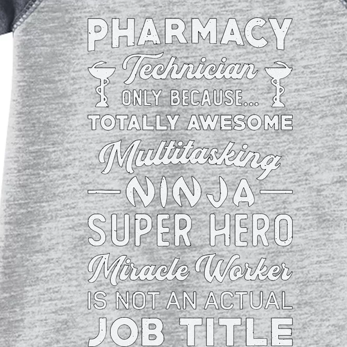 Pharmacist Pharmacy Hero Tech Medicine Pharmacy Technician Infant Baby Jersey Bodysuit