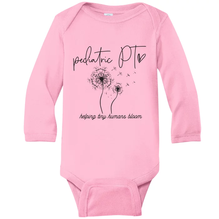 Pediatric PT Helping Tiny Human Bloom Physical Therapist Baby Long Sleeve Bodysuit