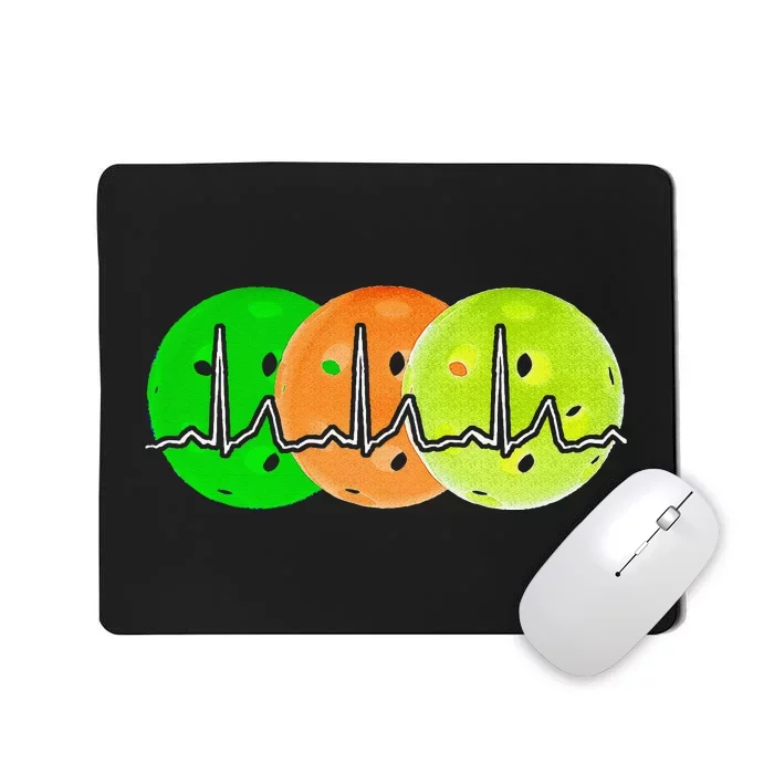 Pickleball Pride Heartbeat EKG Mousepad