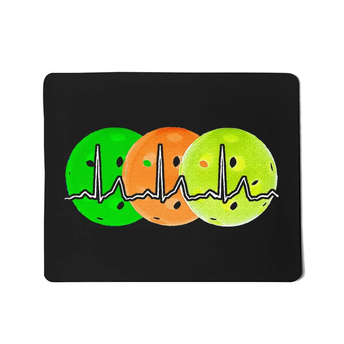 Pickleball Pride Heartbeat EKG Mousepad