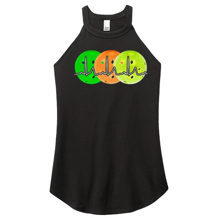 Pickleball Pride Heartbeat EKG Women’s Perfect Tri Rocker Tank