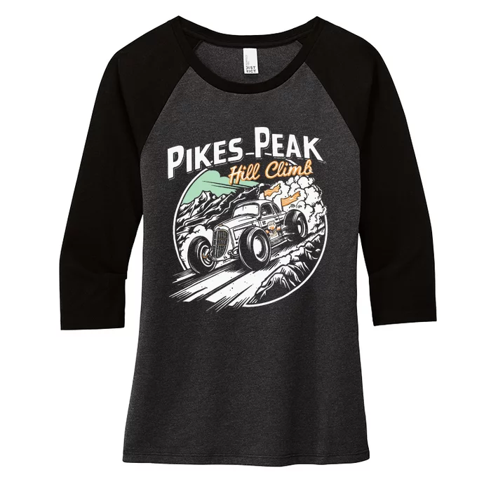 Pikes Peak Hill Climb Funny Colorado Car Race Women's Tri-Blend 3/4-Sleeve Raglan Shirt