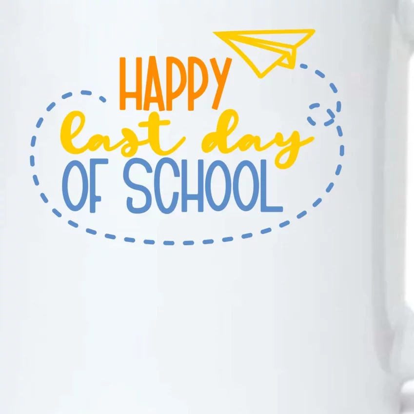 Paper Plane Happy Last Day Of School Black Color Changing Mug