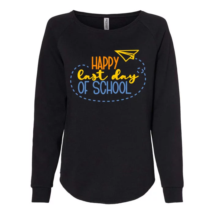 Paper Plane Happy Last Day Of School Womens California Wash Sweatshirt