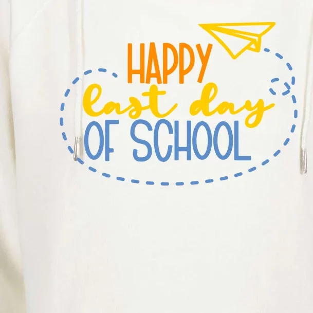 Paper Plane Happy Last Day Of School Womens Funnel Neck Pullover Hood