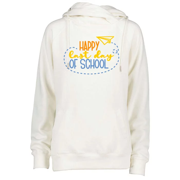 Paper Plane Happy Last Day Of School Womens Funnel Neck Pullover Hood