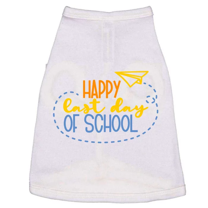 Paper Plane Happy Last Day Of School Doggie Tank