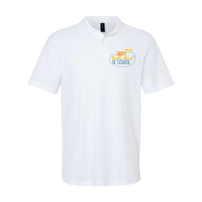 Paper Plane Happy Last Day Of School Softstyle Adult Sport Polo