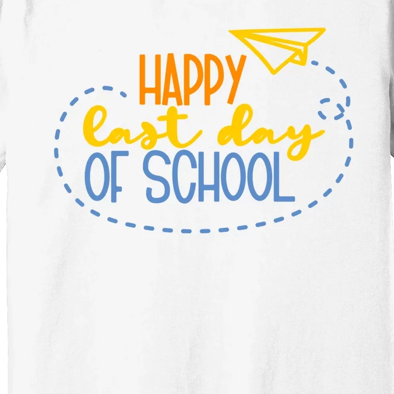 Paper Plane Happy Last Day Of School Premium T-Shirt