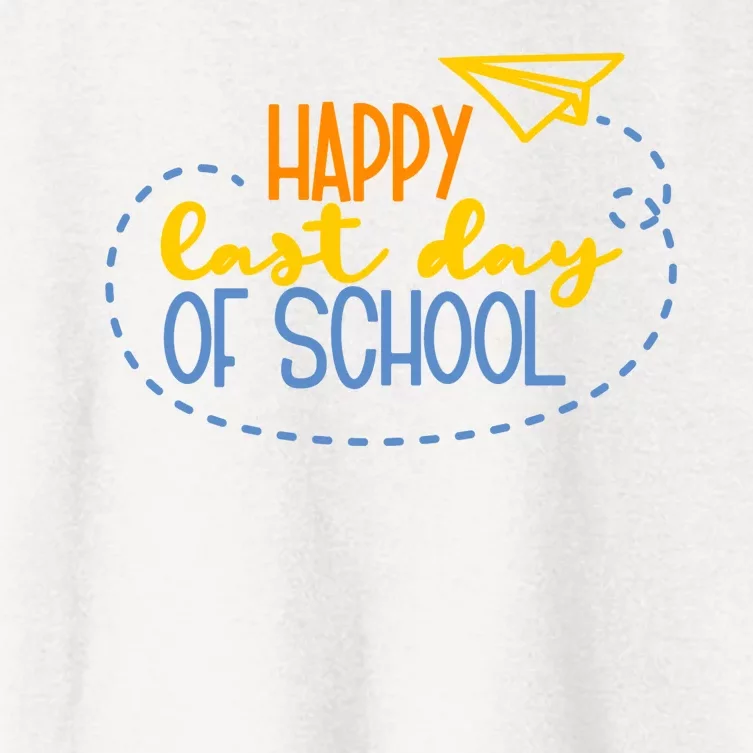 Paper Plane Happy Last Day Of School Women's Crop Top Tee