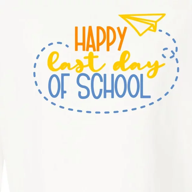 Paper Plane Happy Last Day Of School Cropped Pullover Crew