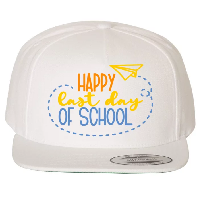 Paper Plane Happy Last Day Of School Wool Snapback Cap