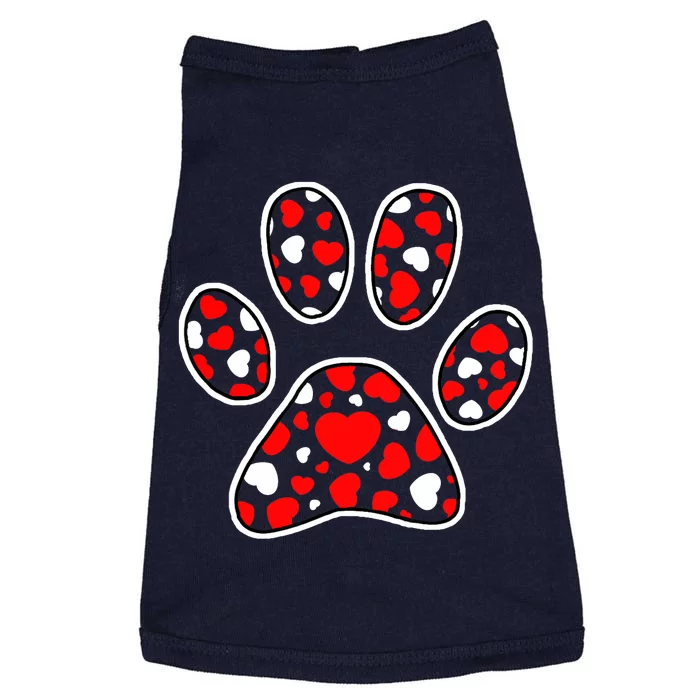 Paw Print Heart Pattern Valentines Day Cute Dog Puppy Love Doggie Tank