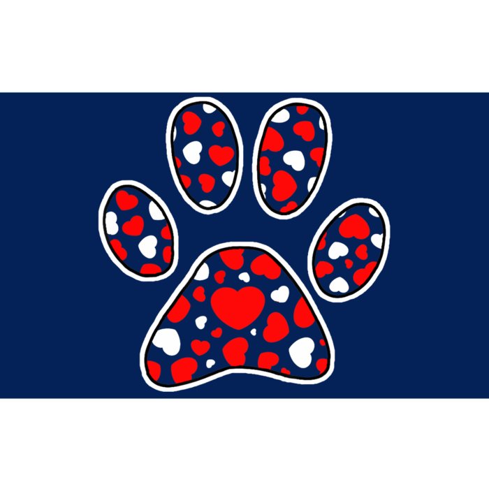 Paw Print Heart Pattern Valentines Day Cute Dog Puppy Love Bumper Sticker