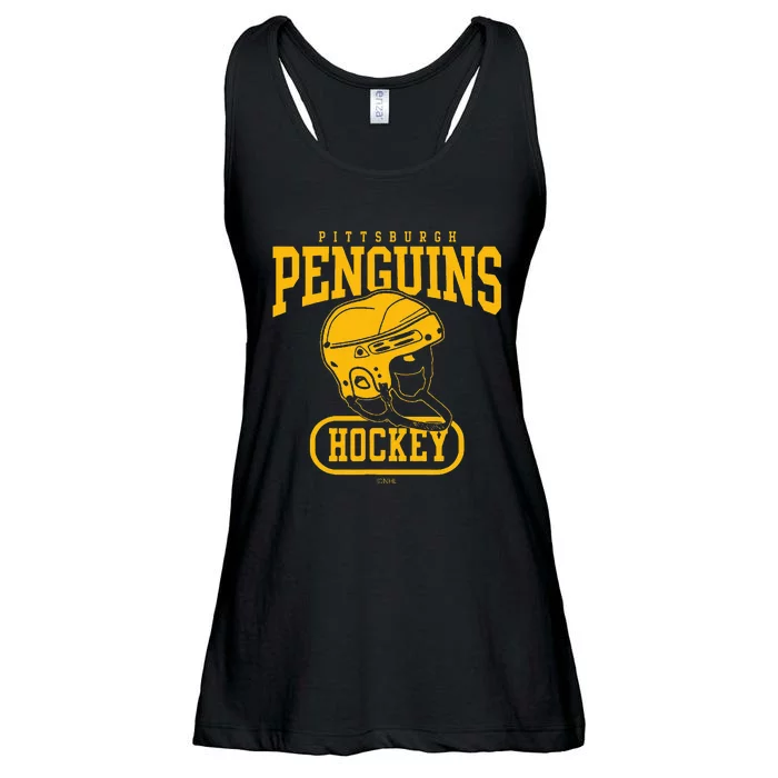 Pittsburgh Penguins Helmet Black Officially Ladies Essential Flowy Tank