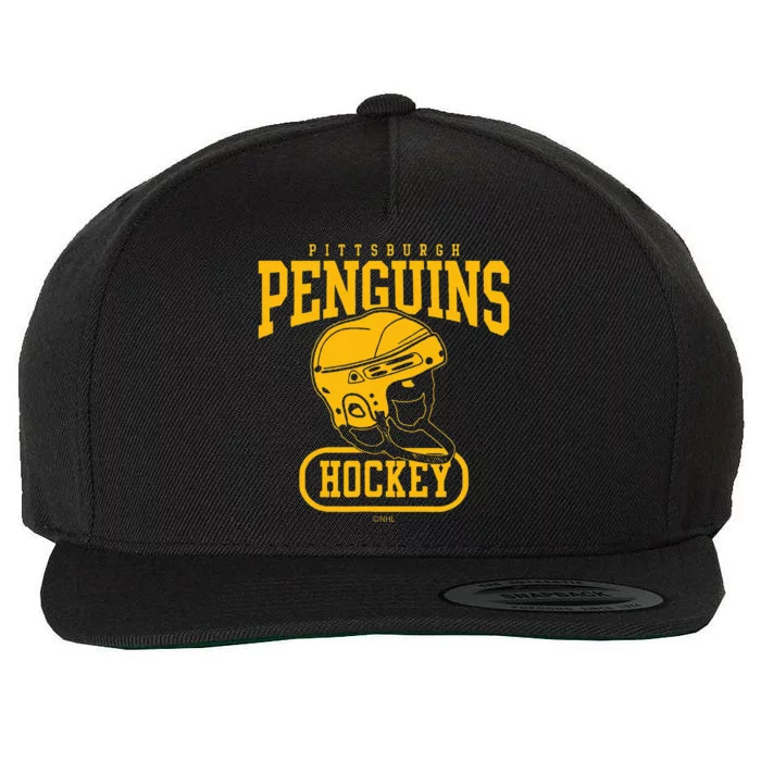 Pittsburgh Penguins Helmet Black Officially Wool Snapback Cap