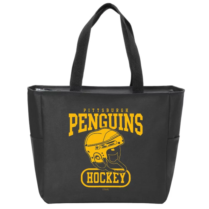 Pittsburgh Penguins Helmet Black Officially Zip Tote Bag