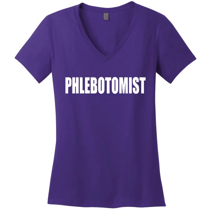 Phlebotomist Women's V-Neck T-Shirt