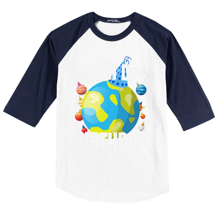 Planet Party Hats April 22 Earth Day Birthday Baseball Sleeve Shirt