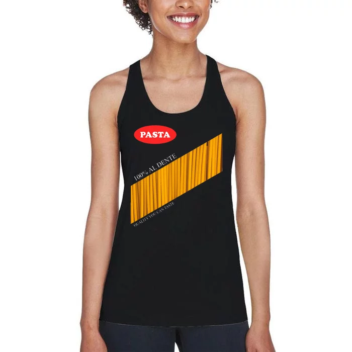 Pasta Package Halloween Costume Women's Racerback Tank