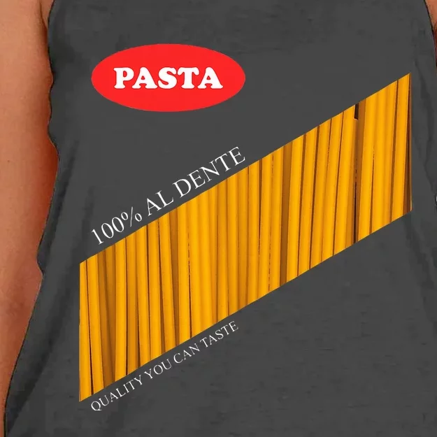 Pasta Package Halloween Costume Women's Knotted Racerback Tank