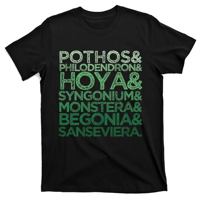 Pothos Philodendron Hoya Syngonium Monstera Houseplant T-Shirt