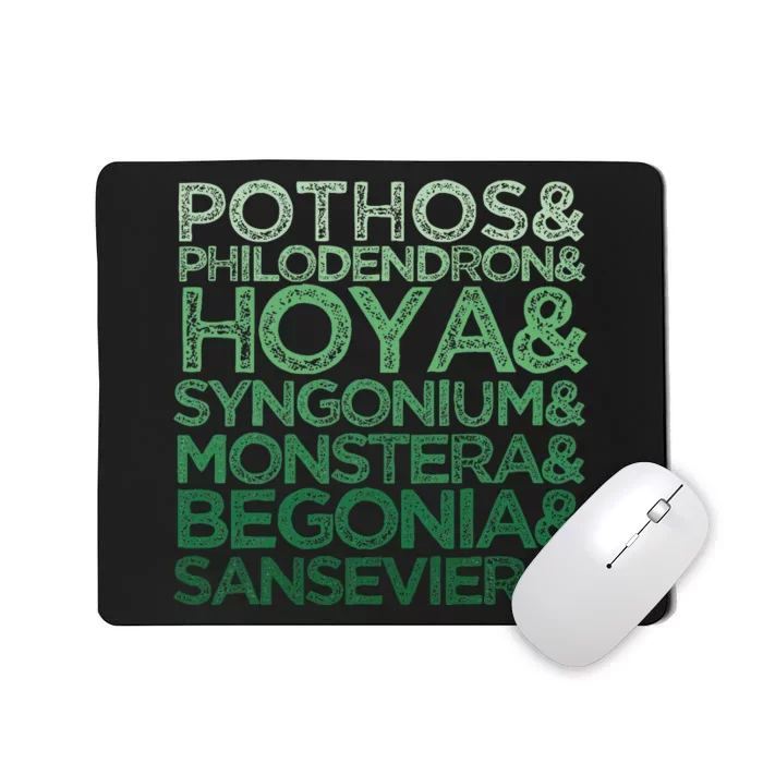 Pothos Philodendron Hoya Syngonium Monstera Houseplant Mousepad