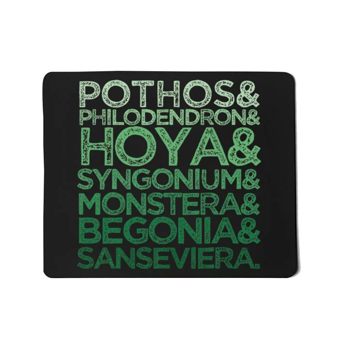 Pothos Philodendron Hoya Syngonium Monstera Houseplant Mousepad