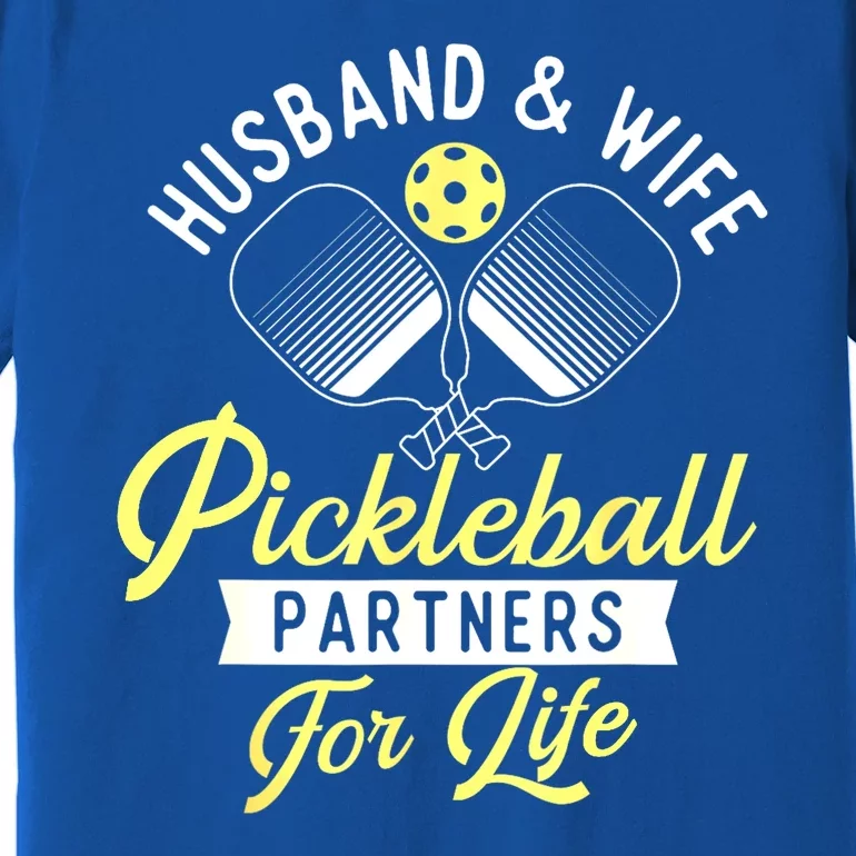 Player Pickleballers Husband & Wife Couple Pickleball Gift For Fan Premium T-Shirt