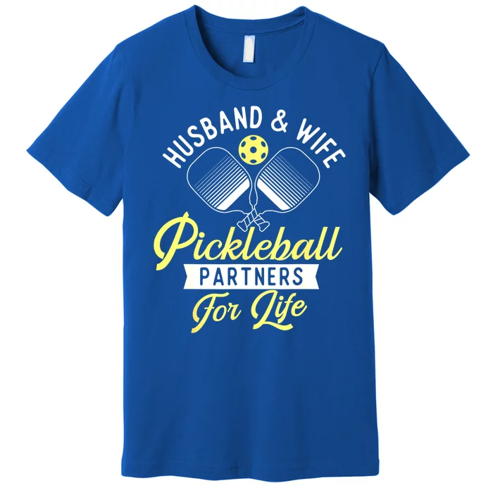 Player Pickleballers Husband & Wife Couple Pickleball Gift For Fan Premium T-Shirt