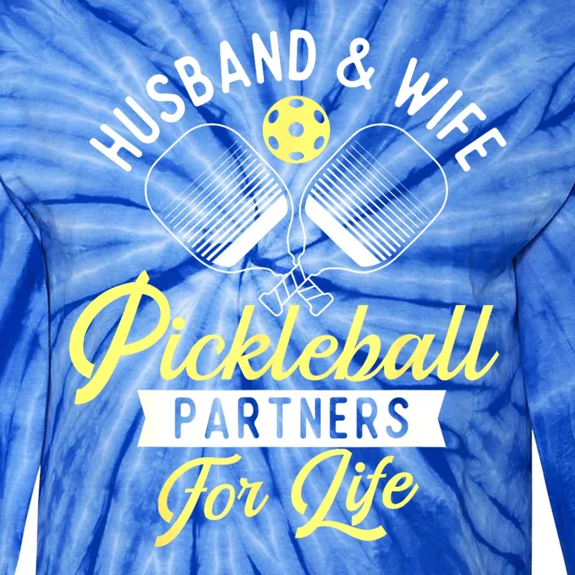 Player Pickleballers Husband & Wife Couple Pickleball Gift For Fan Tie-Dye Long Sleeve Shirt