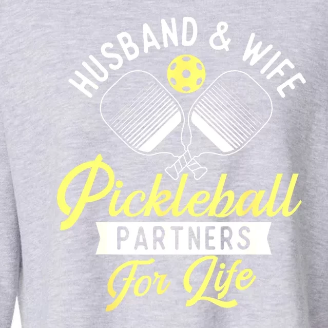 Player Pickleballers Husband & Wife Couple Pickleball Gift For Fan Cropped Pullover Crew