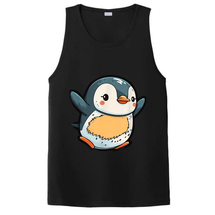 Penguin Party Happy And Excited Cartoon Penguin Chick Performance Tank