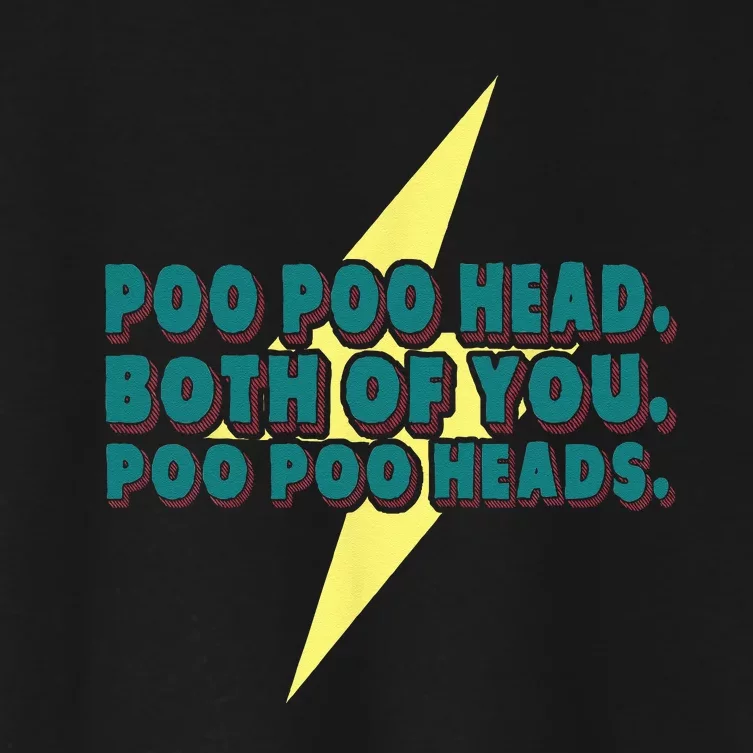 Poo Poo Heads Both Of You Poo Poo Heads Women's Crop Top Tee