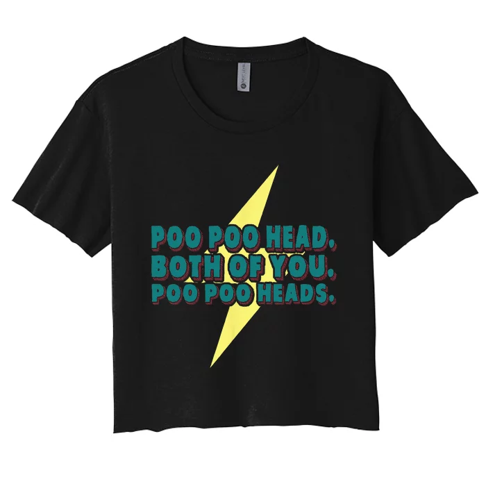 Poo Poo Heads Both Of You Poo Poo Heads Women's Crop Top Tee