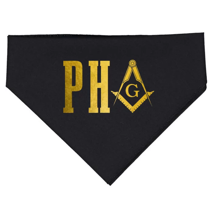 Pha Prince Hall Mason Freemason Masonic Square & Compass USA-Made Doggie Bandana