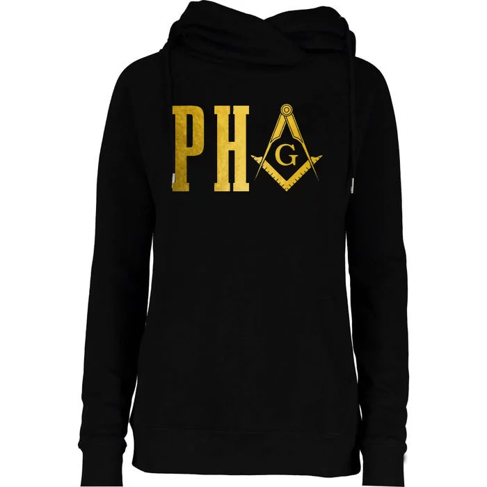 Pha Prince Hall Mason Freemason Masonic Square & Compass Womens Funnel Neck Pullover Hood