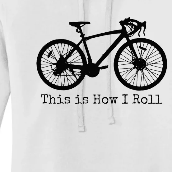 Pedal Power Hilarious Cycling Road Bike Design Women's Pullover Hoodie