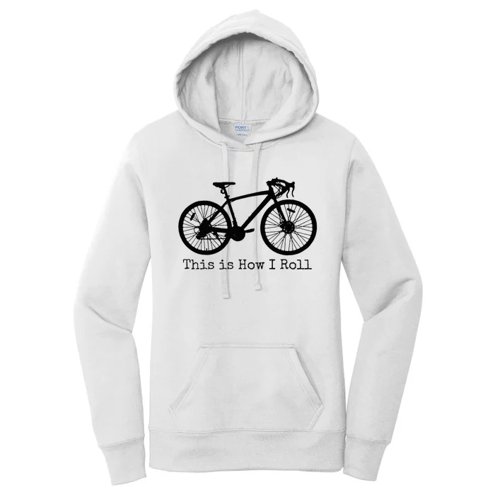 Pedal Power Hilarious Cycling Road Bike Design Women's Pullover Hoodie