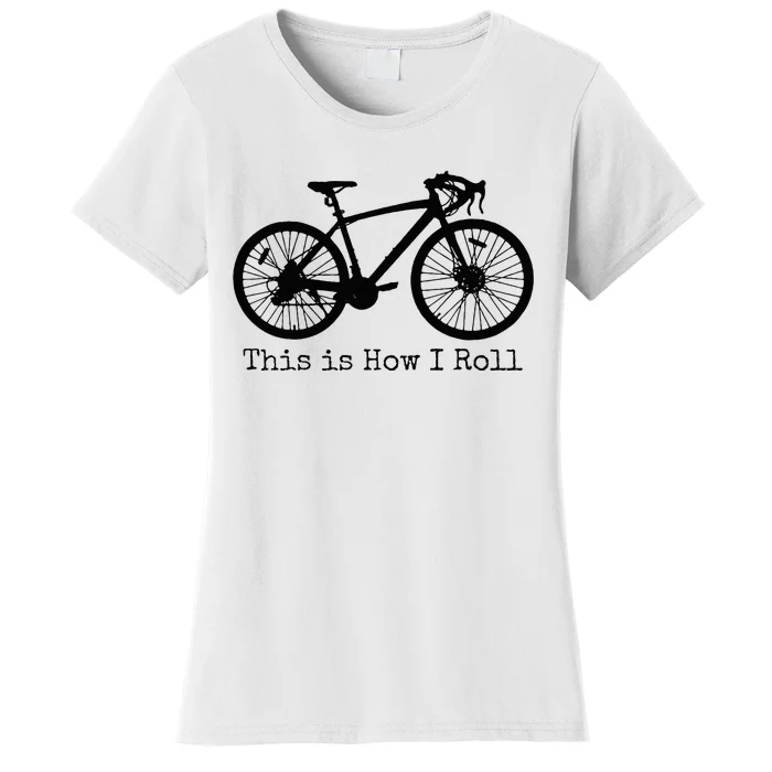 Pedal Power Hilarious Cycling Road Bike Design Women's T-Shirt