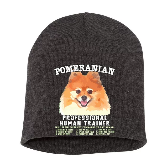 Pomeranian Professional Human Trainer Short Acrylic Beanie