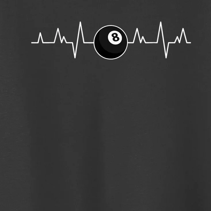 Pool Players Heartbeat Billiards 8 Ball Toddler T-Shirt